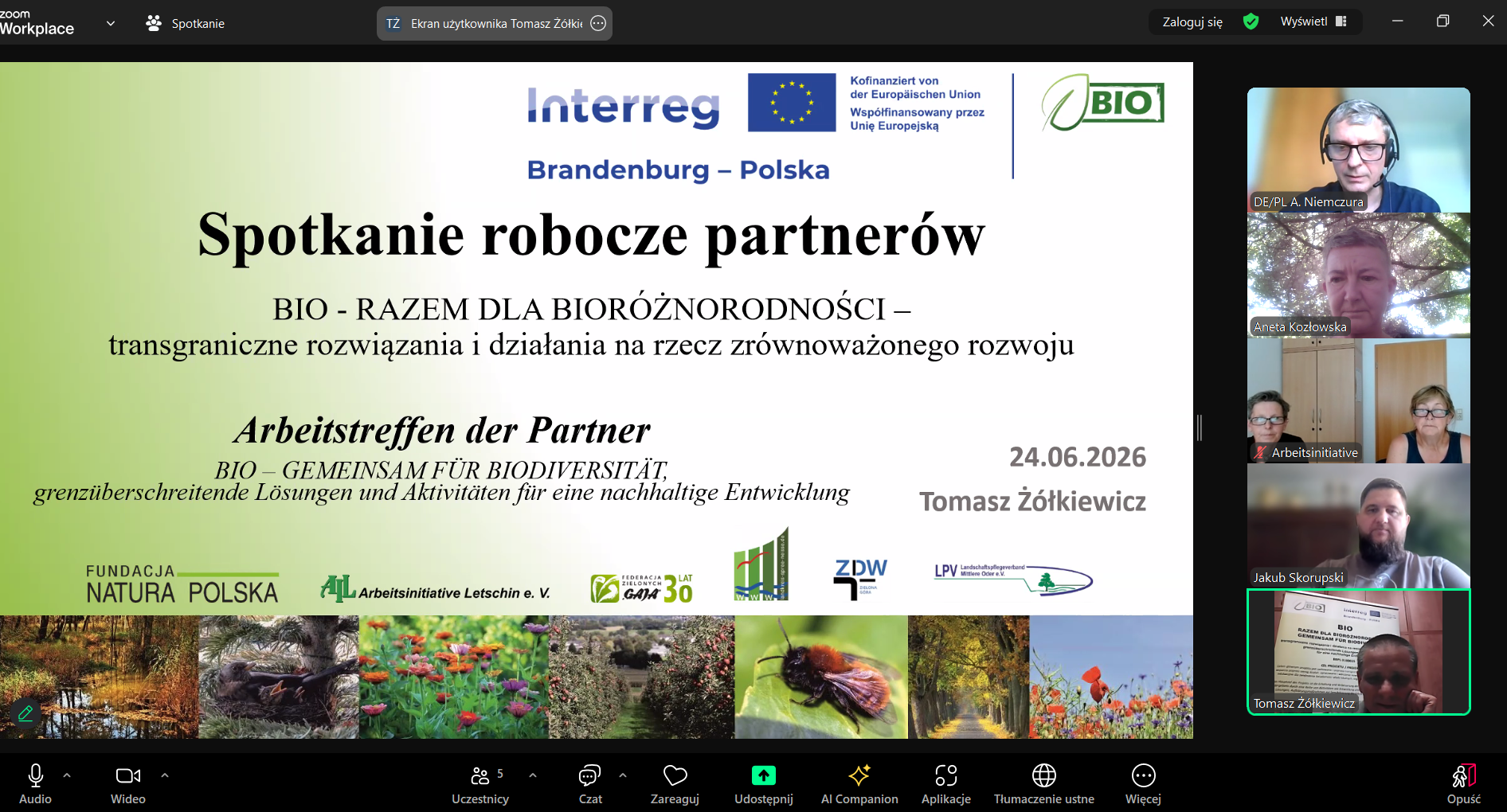 Piąte spotkanie robocze partnerów projektu BIO Piąte spotkanie robocze partnerów projektu BIO